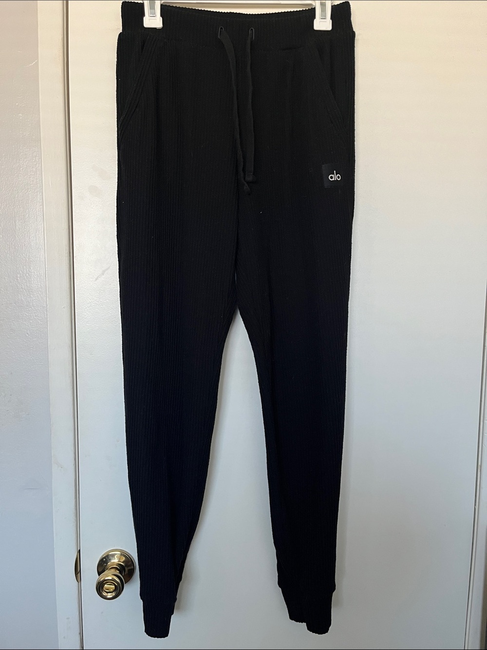 Alo Yoga Rib-knit Sweatpants Women’s Black Size M